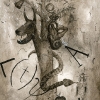 Schrodinger and Hawking Sitting in a Tree........, acrylic on canvas, 2005