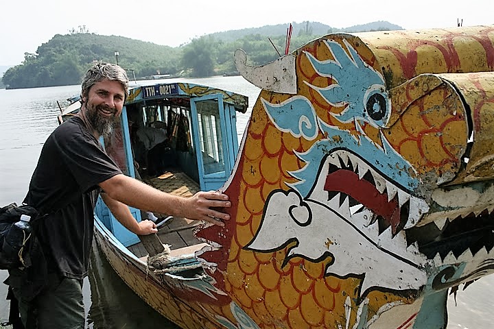 Jason and dragon boat in Huế
