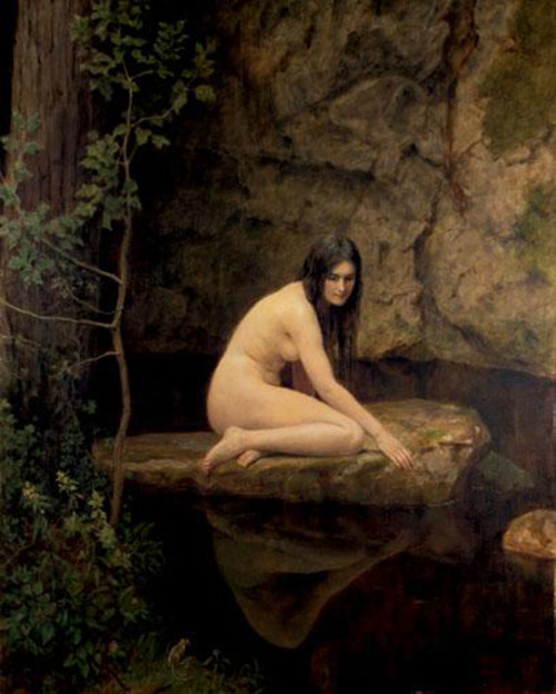 Painting: Water Nymph by John Collier (1923)